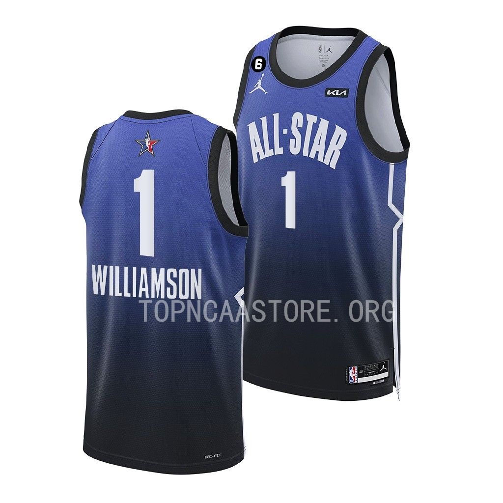 Zion Williamson Pelicans #1 2023 NBA All-Star Blue Eastern Conference Jersey