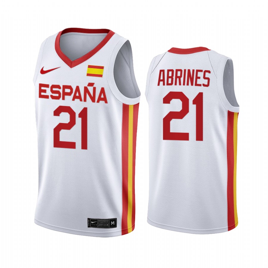 Álex Abrines Spain  #21 White 2021 Tokyo Olymipcs Limited Jersey